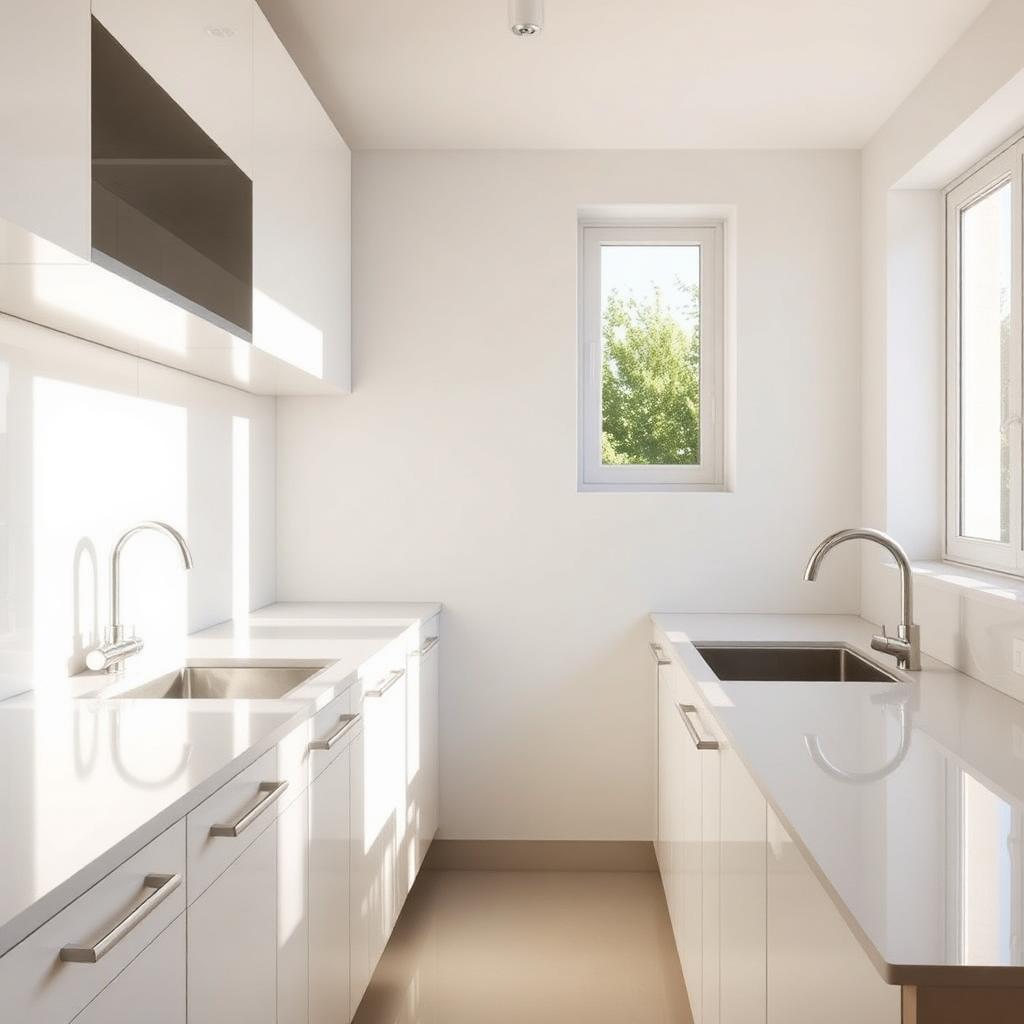 Sparkling clean kitchen after end of tenancy cleaning
